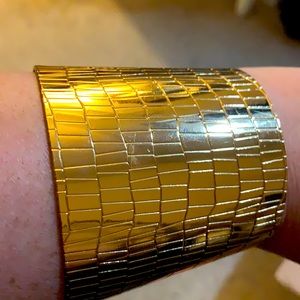 Gold cuff bracelet
